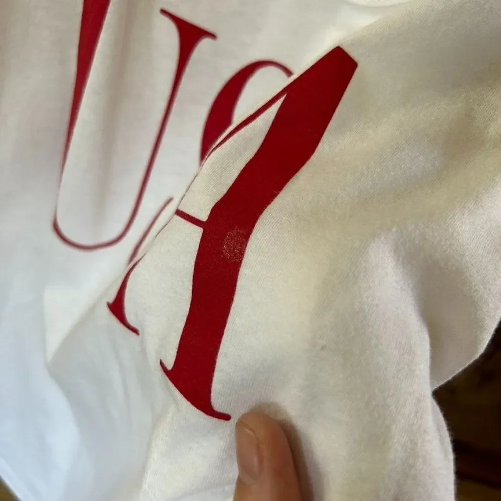 Senita Small USA Racerback Tank Top White‎ Red America Athletic